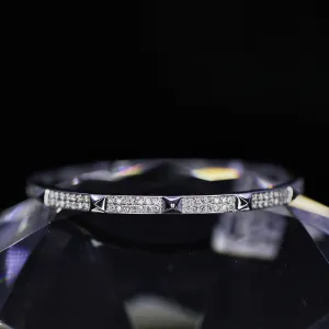 1.18ct. Natural Diamond Bangle Set In 14K White Gold