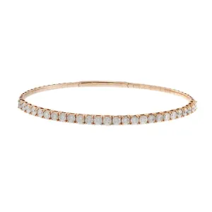 14KT Rose Gold Diamond Flex Bangle