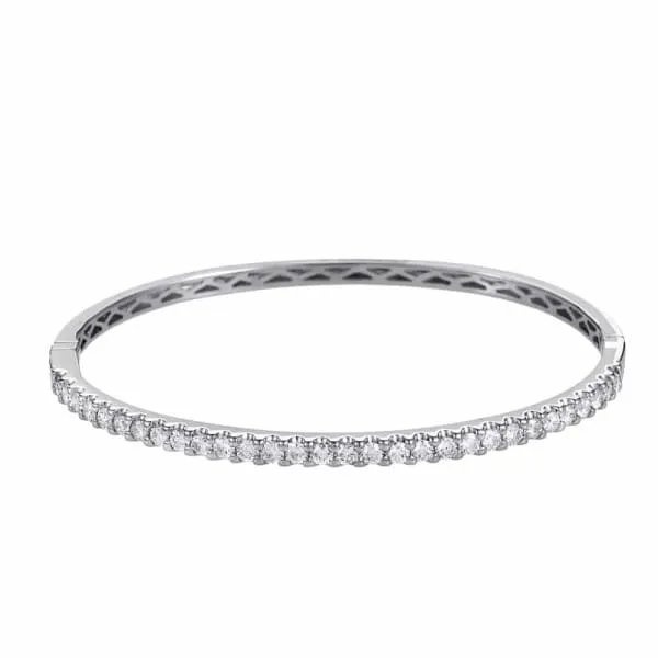 4.00ct. Natural Diamond Bracelet Set In 18K White Gold
