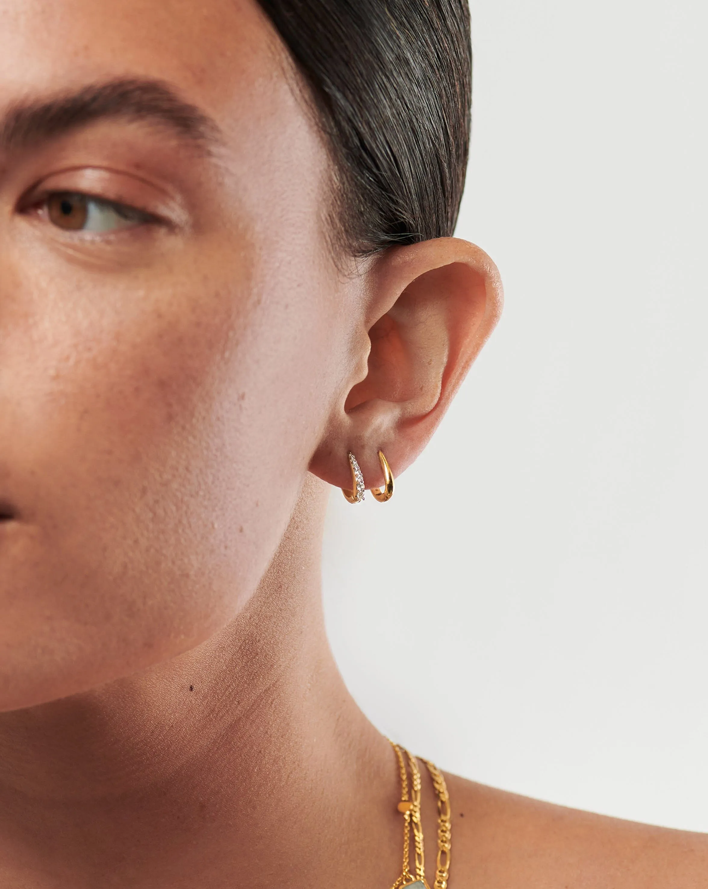 Claw Huggies | 18k Gold Vermeil/Pav