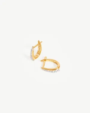 Claw Huggies | 18k Gold Vermeil/Pav