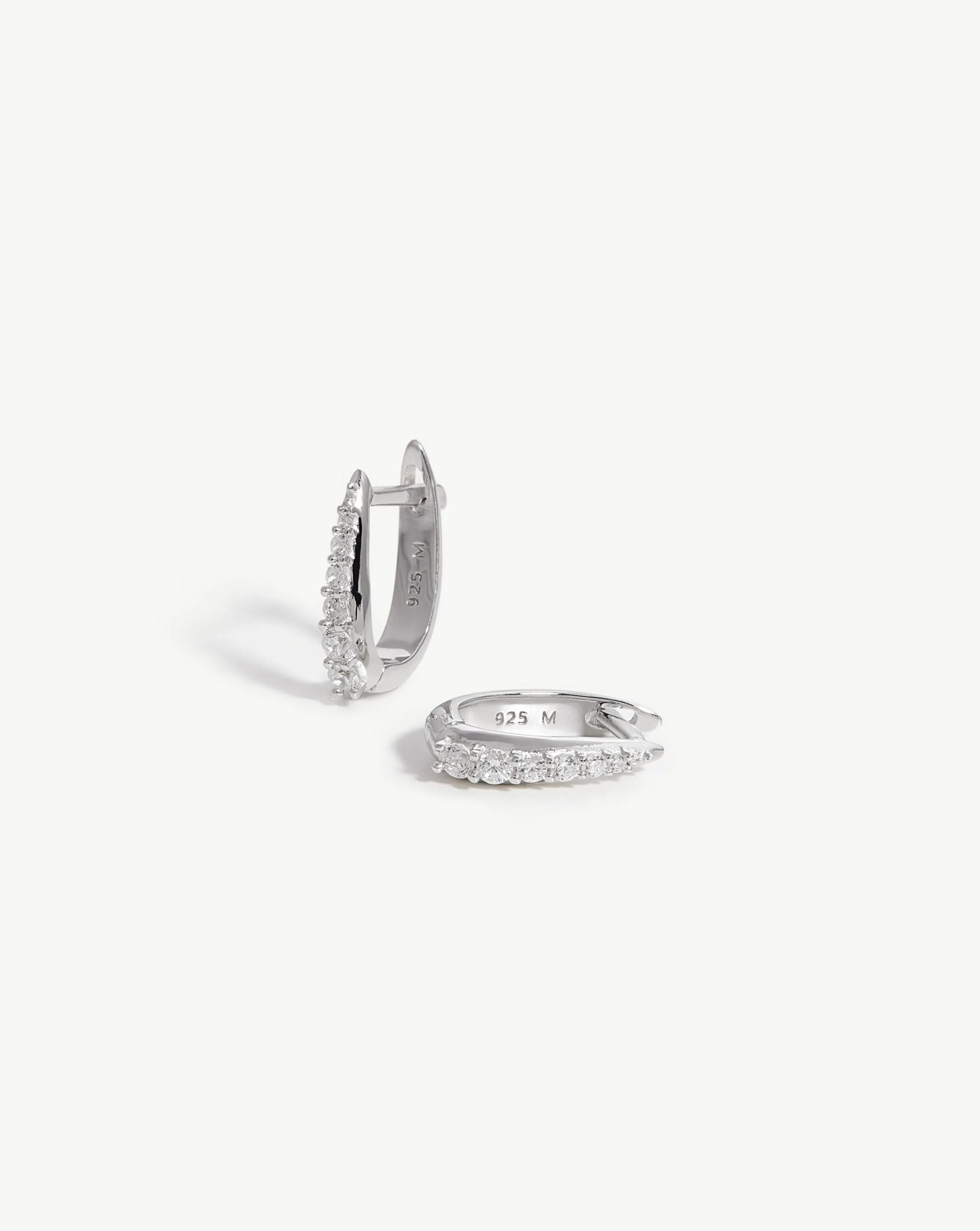 Claw Huggies | Sterling Silver/Pav