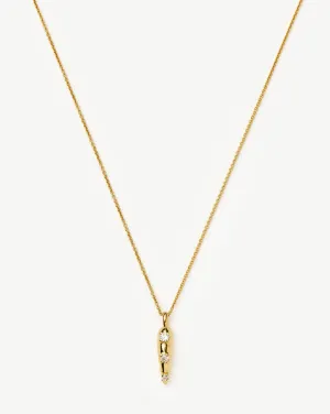 Claw Studded Pendant Necklace