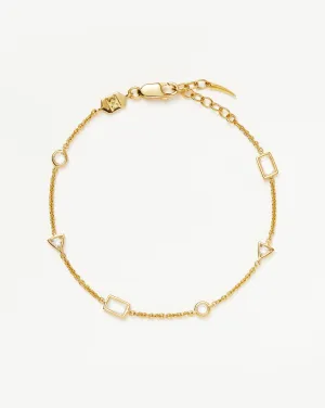 Floating Stone Charm Bracelet | 18k Gold Vermeil