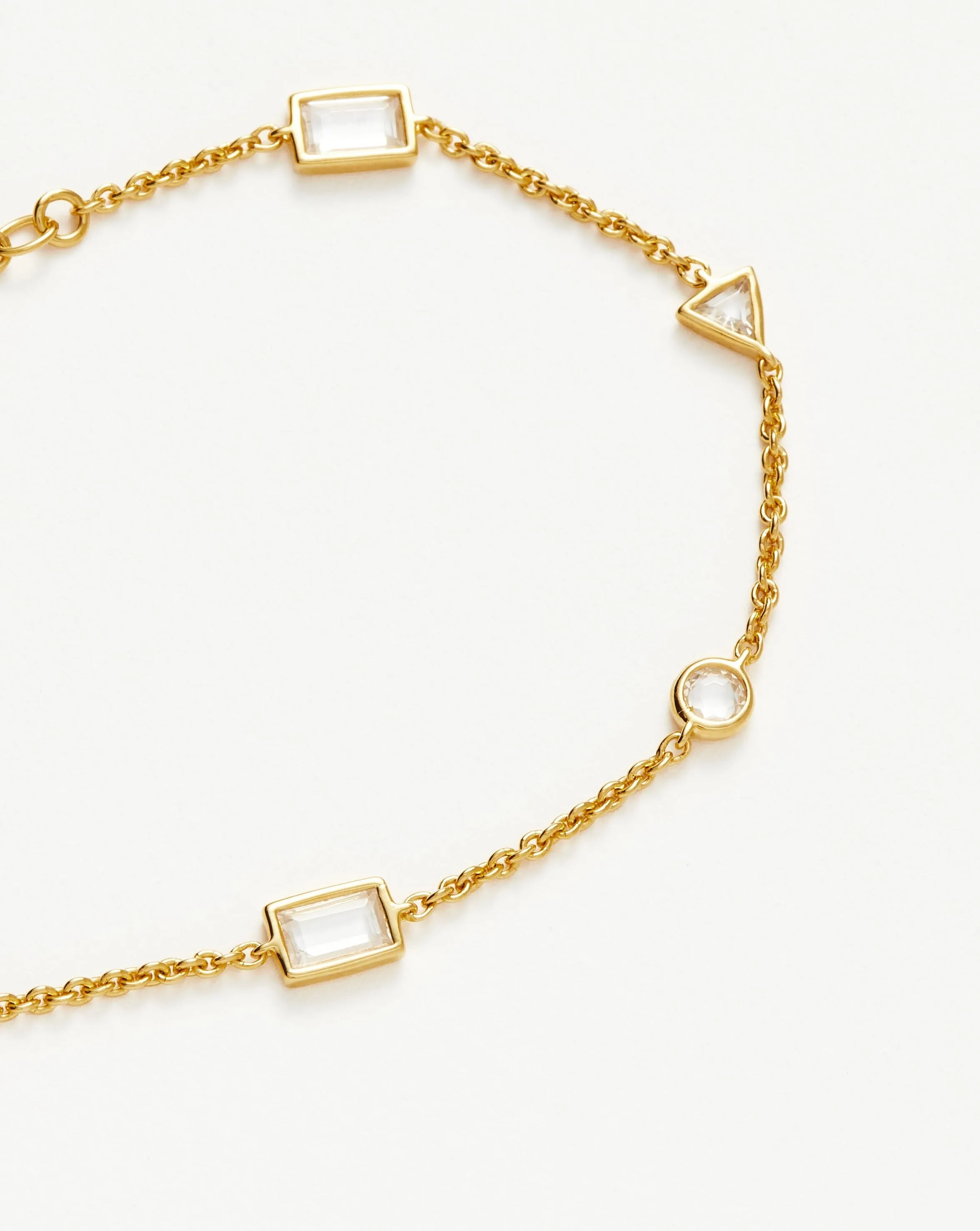 Floating Stone Charm Bracelet | 18k Gold Vermeil