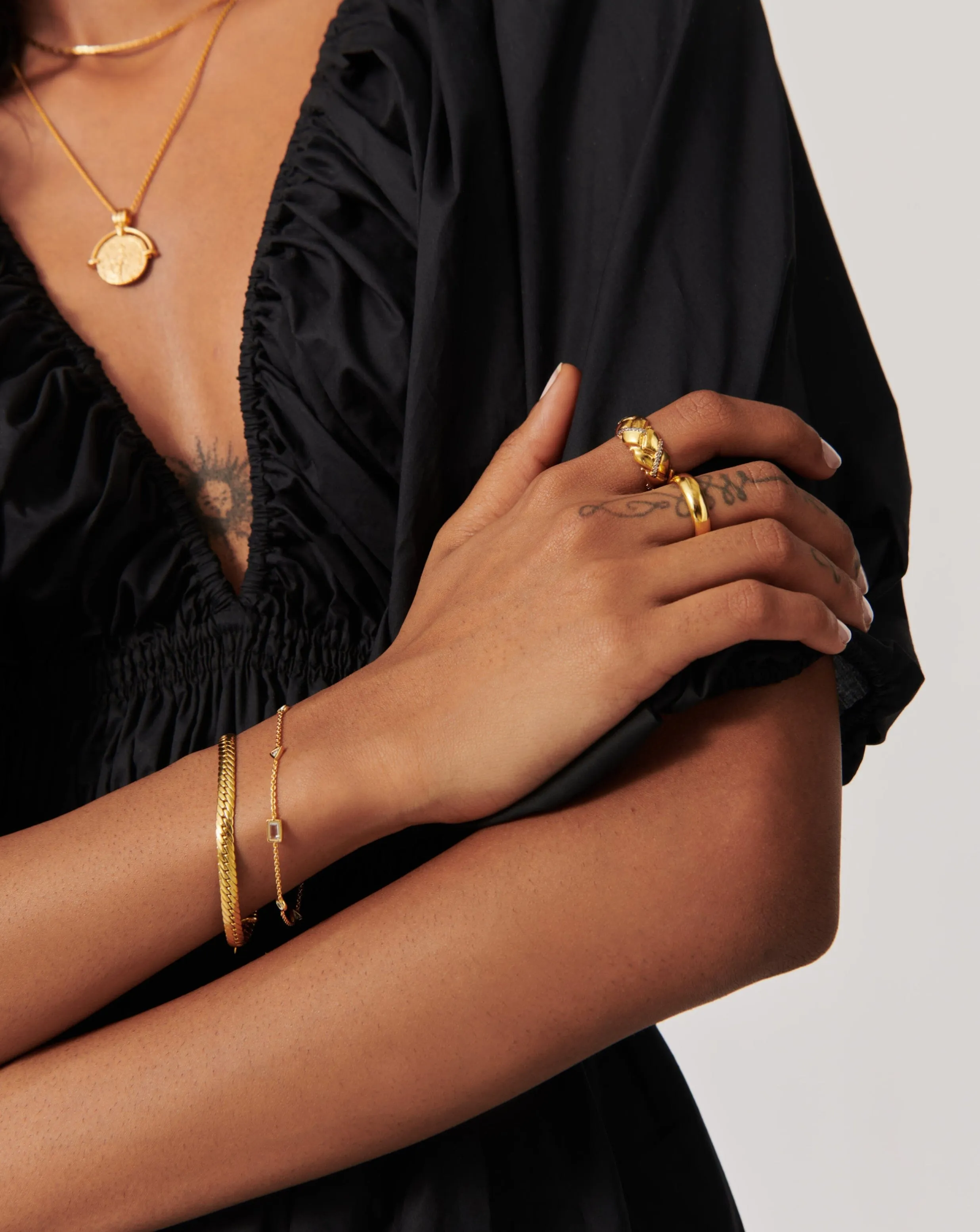Floating Stone Charm Bracelet | 18k Gold Vermeil