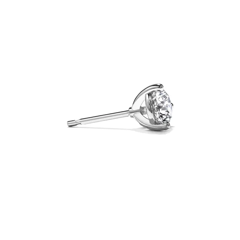 HEARTS ON FIRE 18CT WHITE GOLD THREE PRONG 2.28CT DIAMOND STUD EARRINGS