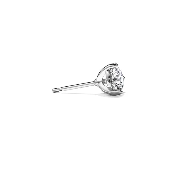HEARTS ON FIRE 18CT WHITE GOLD THREE PRONG 3.04CT DIAMOND STUD EARRINGS