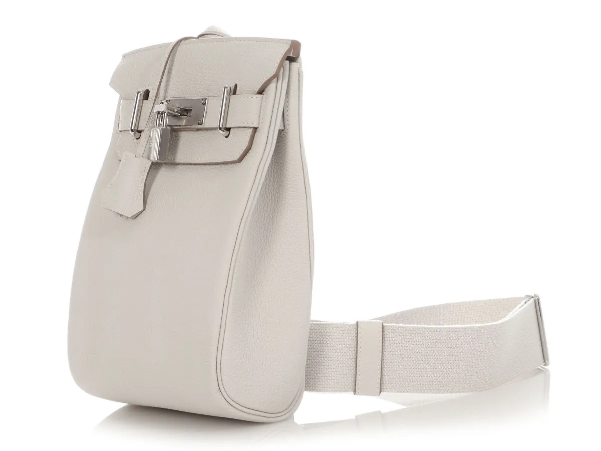 Herms Gris Perle Togo Hac a Dos PM