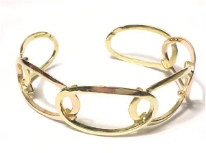 High Polish Stacked Oval Link Bangle