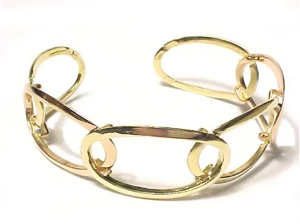 High Polish Stacked Oval Link Bangle