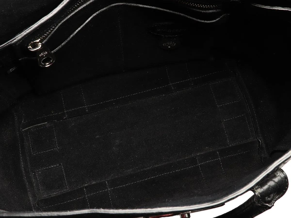 Mulberry Small Black Shrunken Calfskin Bayswater