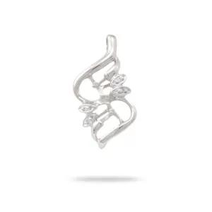 Pick A Pearl Maile Pendant in White Gold with Diamonds