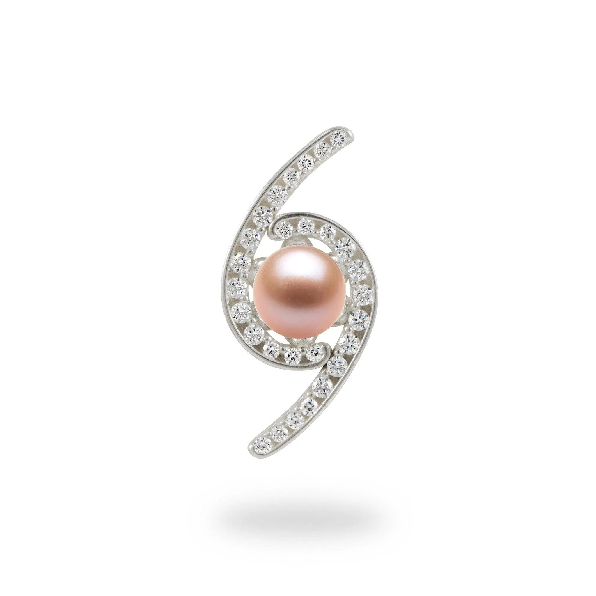 Pick A Pearl Pendant in Sterling Silver with Cubic Zirconia
