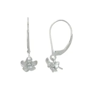 Pick A Pearl Plumeria Earring Mountings in Sterling Silver