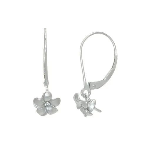 Pick A Pearl Plumeria Earring Mountings in Sterling Silver