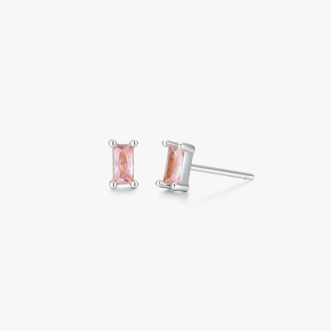 Rectangle Studs in Silver