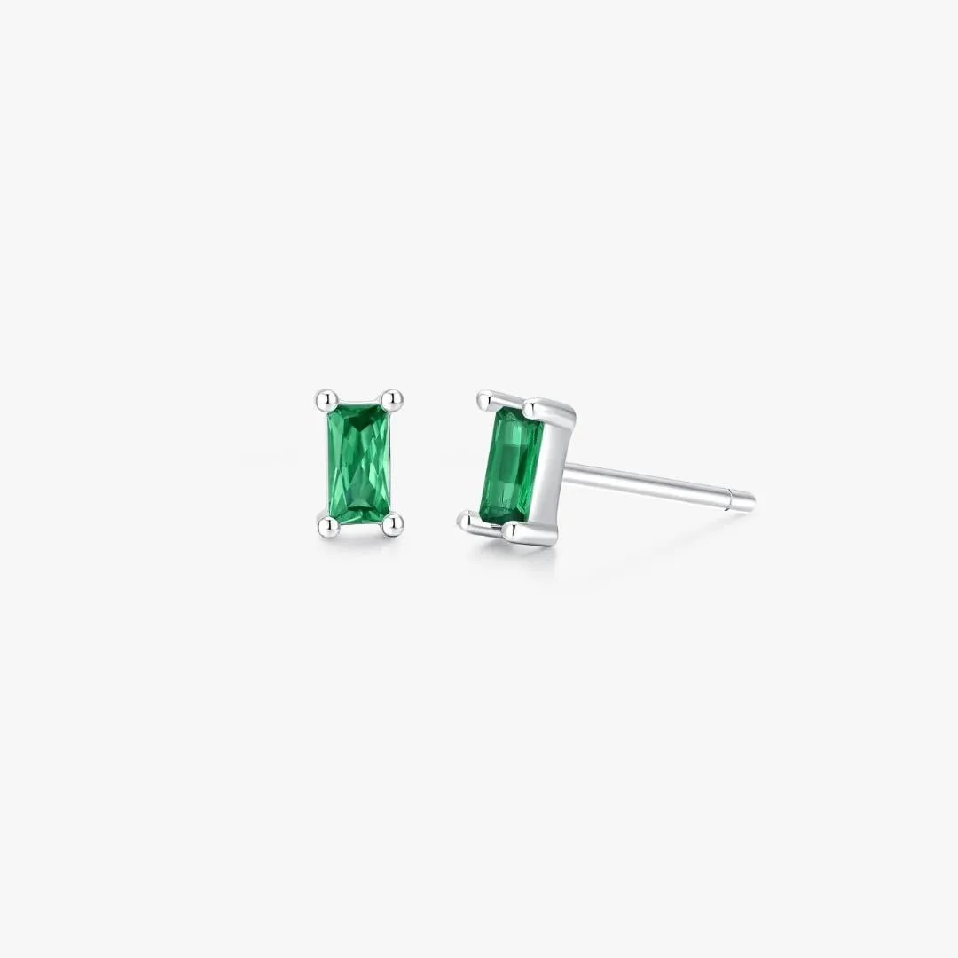 Rectangle Studs in Silver
