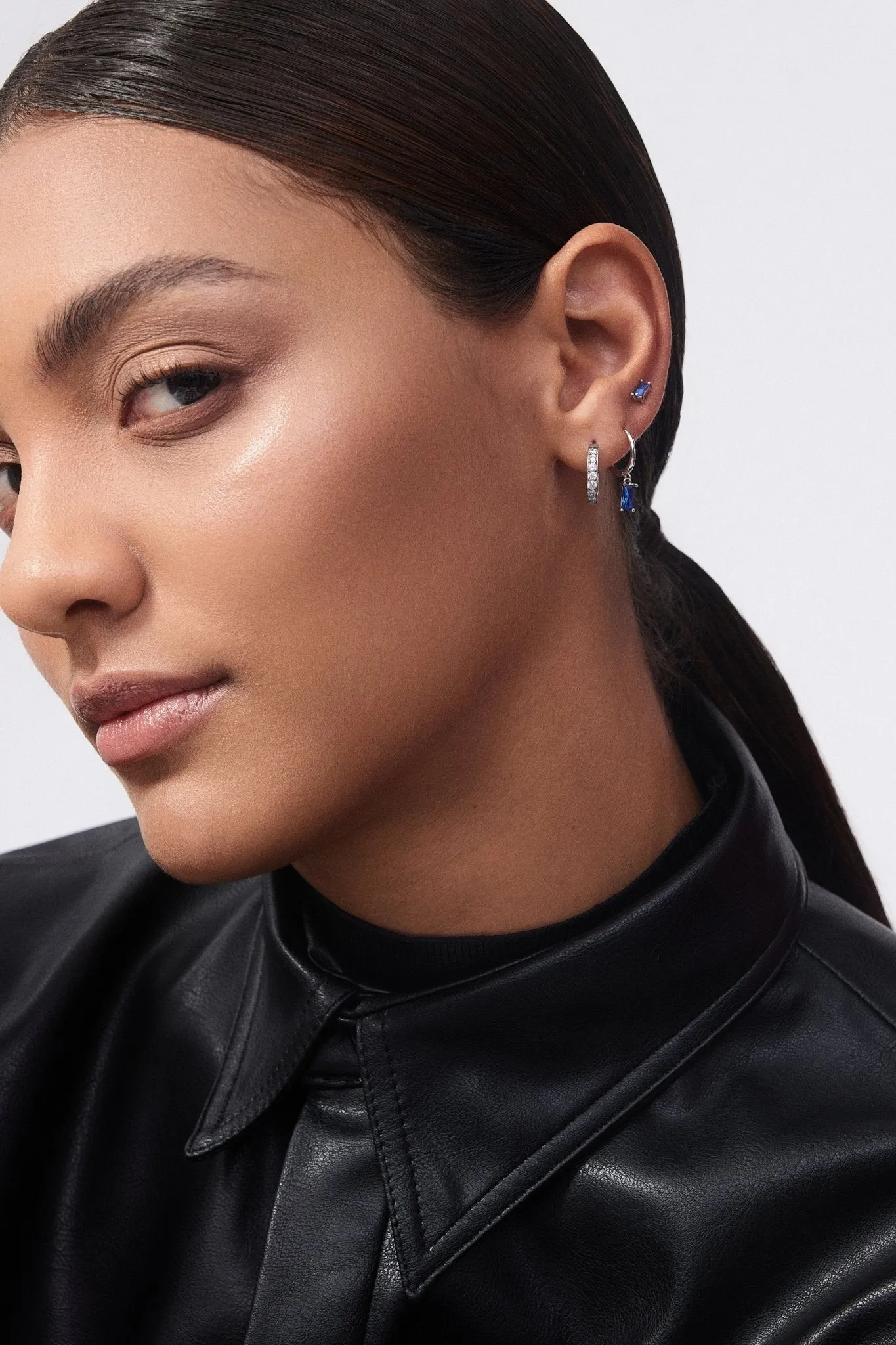 Rectangle Studs in Silver
