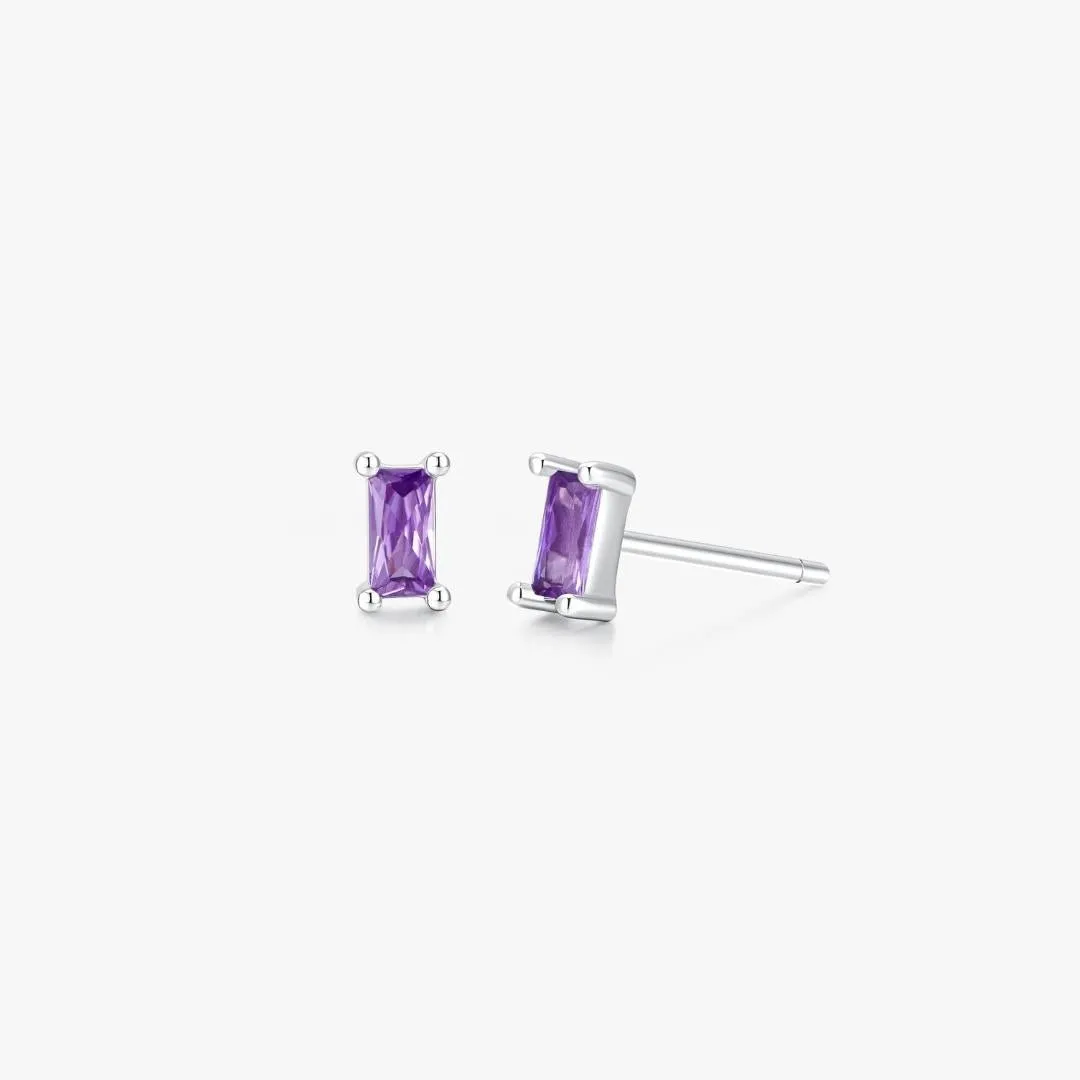 Rectangle Studs in Silver