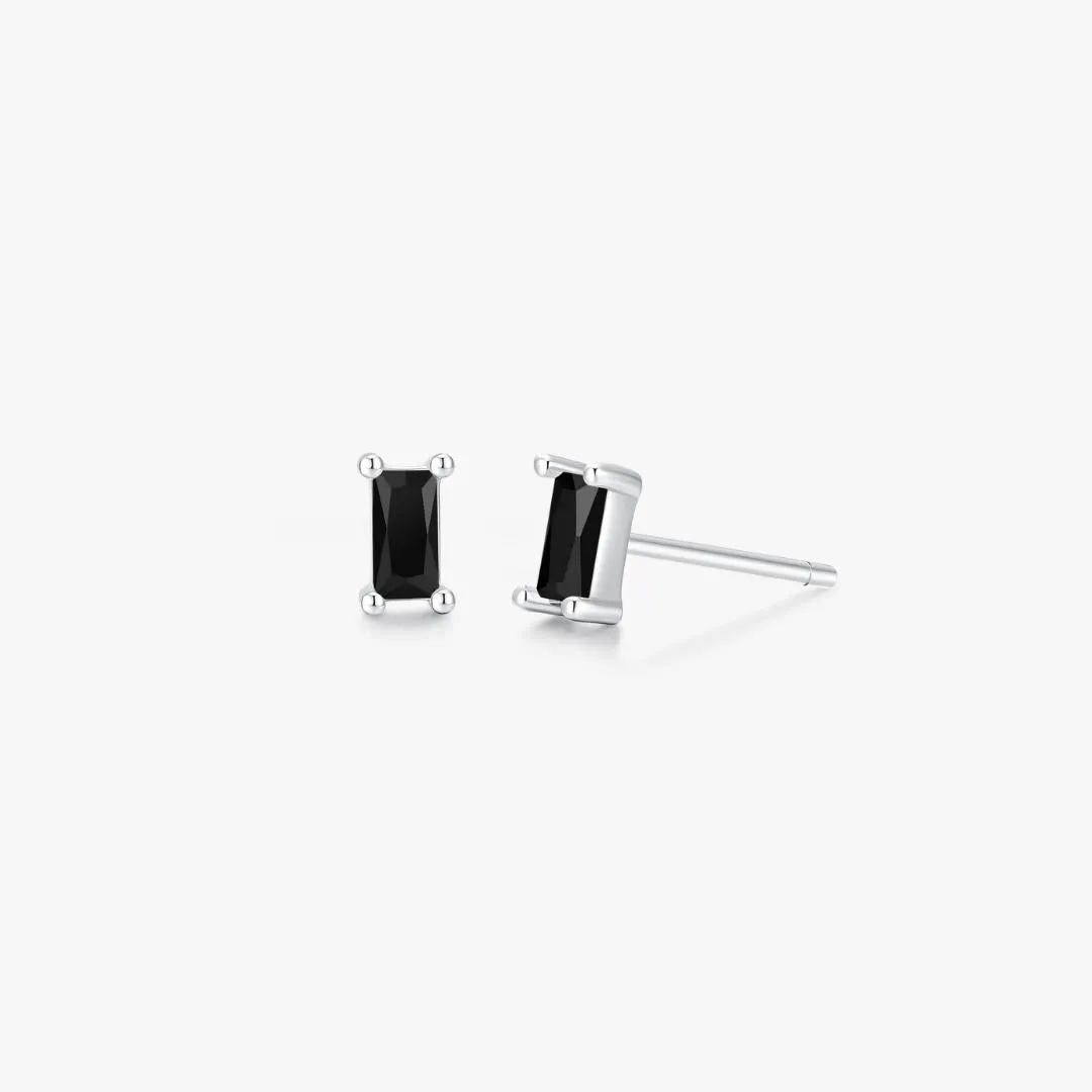 Rectangle Studs in Silver