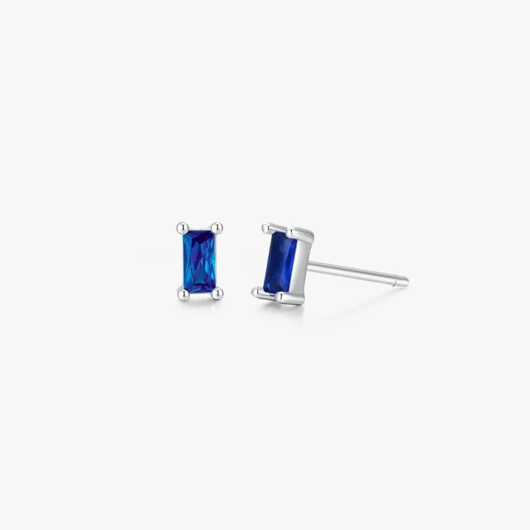 Rectangle Studs in Silver