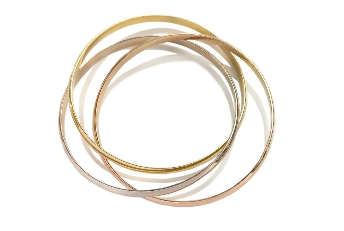 Vintage Cartier Trinity Bangle, Size 19