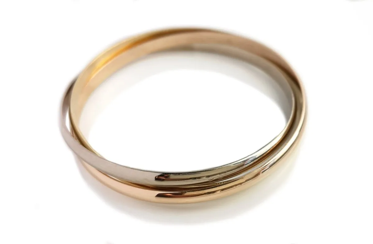 Vintage Cartier Trinity Bangle, Size 19